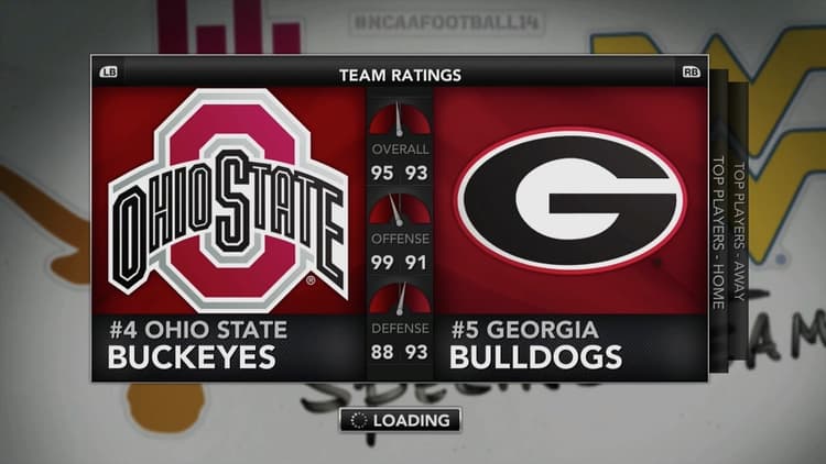 
CL SPORTS SIM MATCHUP - Peach Bowl - Georgia vs Ohio State
